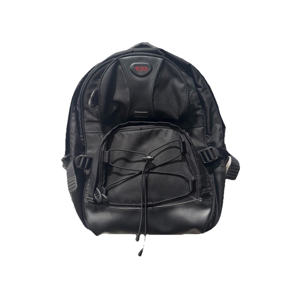 Authentic Tumi Black Business Backpack Laptop Carryon Luggage Padded Travel Bag